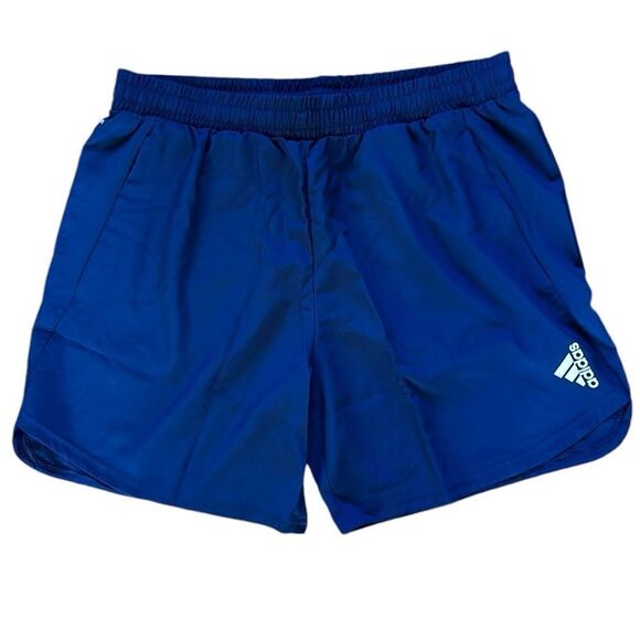 NEW Adidas Mens Navy Blue Running Shorts - Picture 1 of 8